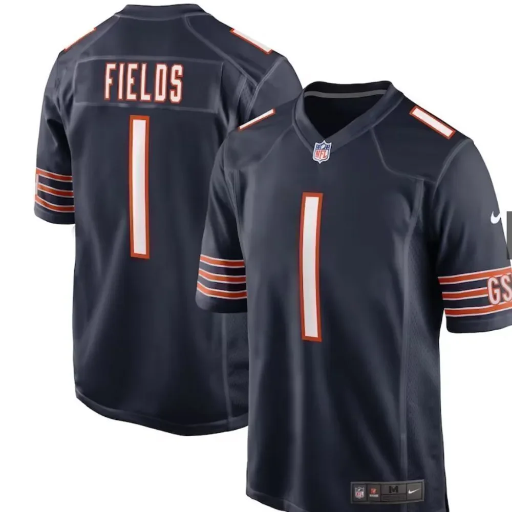Men's Chicago Bears Justin Fields Nike Navy Game Jersey XXL NWT IN PACKAGING - Picture 1 of 5